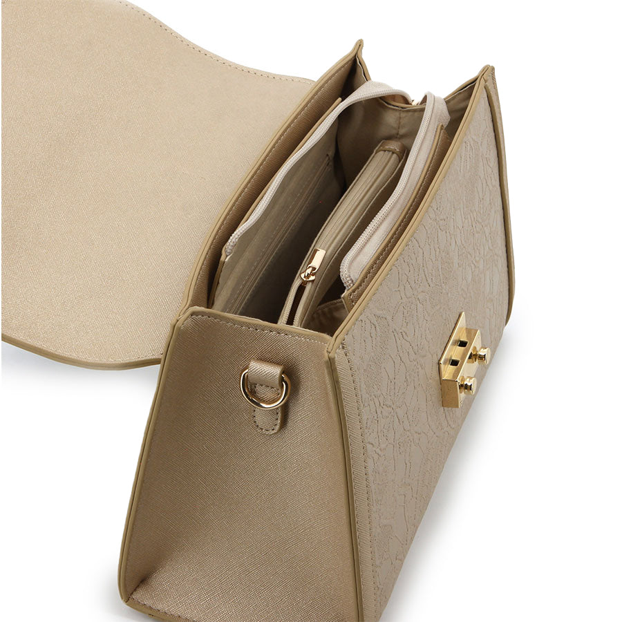 Pierre Cardin Elara Satchel Bag In Gold