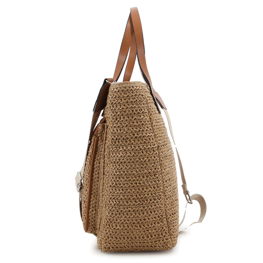 Pierre Cardin Isla Straw Tote Bag In Tan