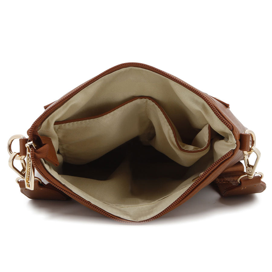 Pierre Cardin Colette Crossbody Bag In Tan