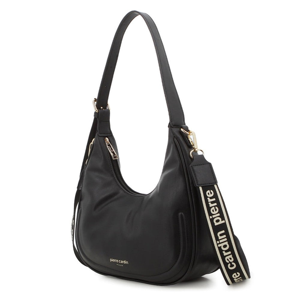 Pierre Cardin Womens Alina Hobo Bag In Black