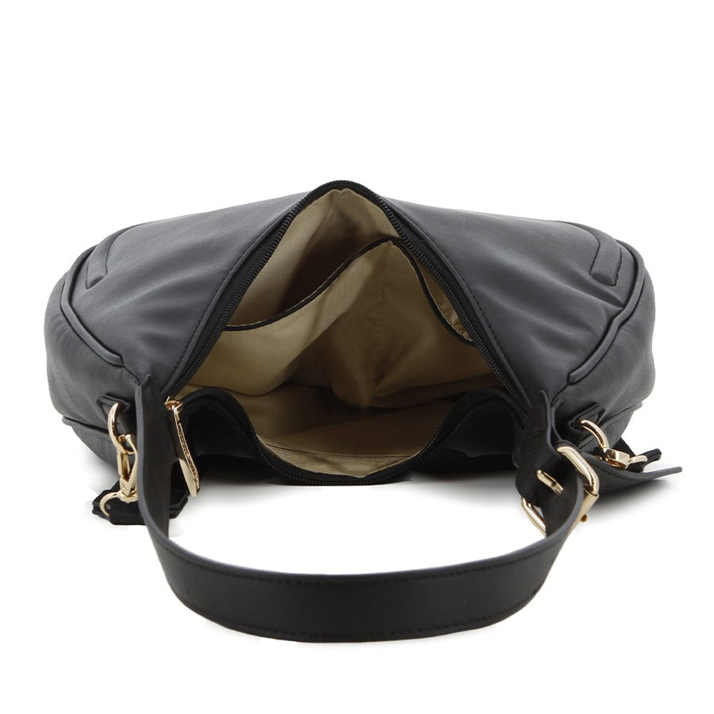 Pierre Cardin Womens Alina Hobo Bag In Black