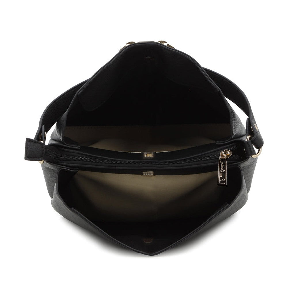 Pierre Cardin Womens Claire Shoulder Bag In Black