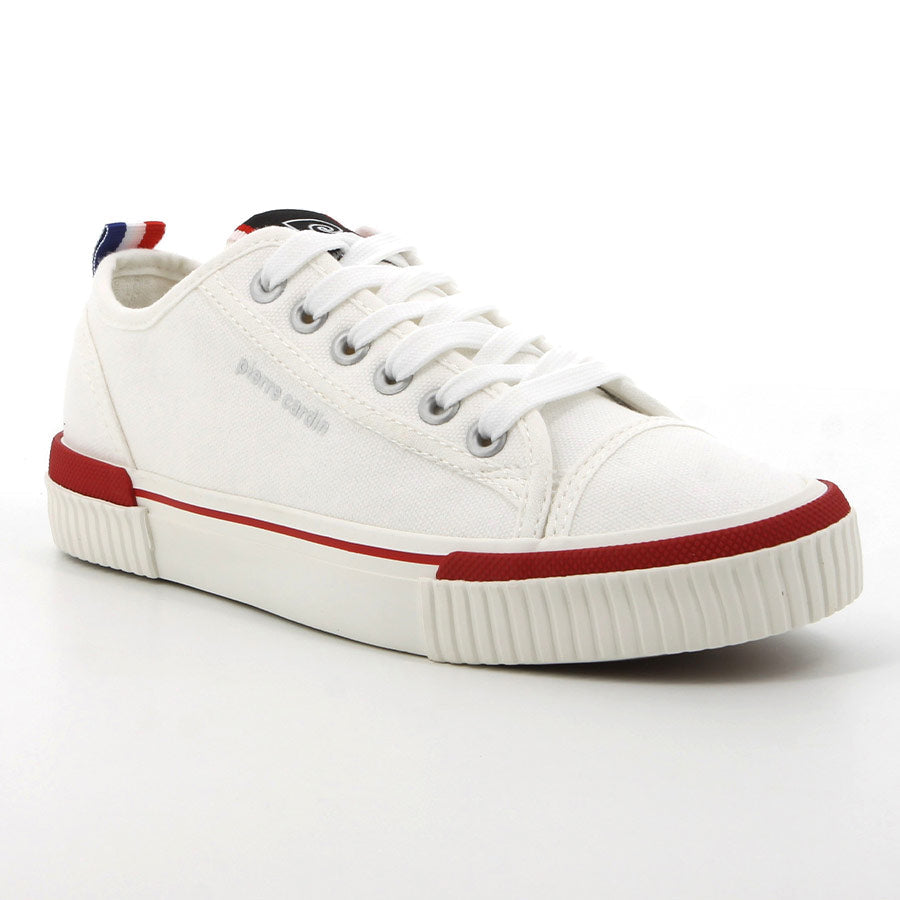 Pierre Cardin Mens Pulse Shoes In White & Red