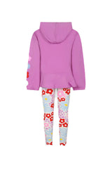 Converse Girls Flutter Hoodie And Legging Set In Egret