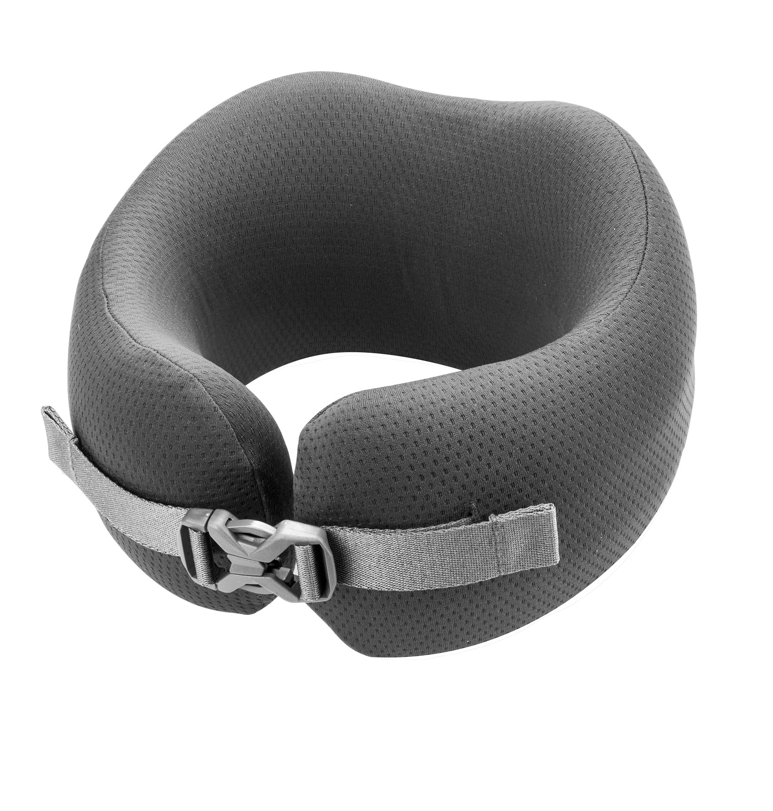 Easynap Travel Neck Pillow With Pouch In Pewter Gray