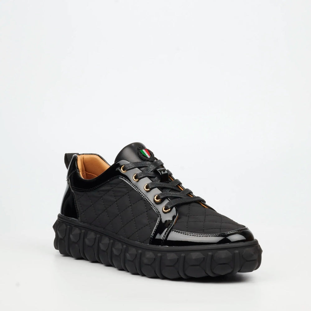 Mazerata Mens Pigale 38 Faux Patent Shoes In Black