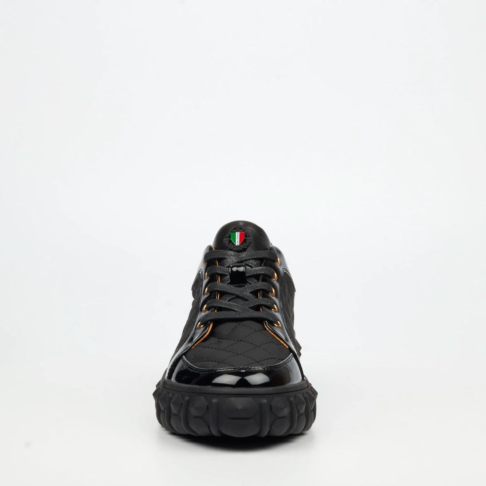 Mazerata Mens Pigale 38 Faux Patent Shoes In Black