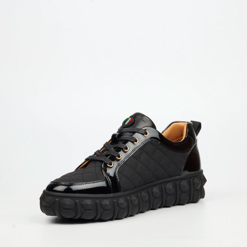 Mazerata Mens Pigale 38 Faux Patent Shoes In Black