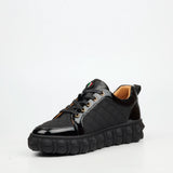 Mazerata Mens Pigale 38 Faux Patent Shoes In Black