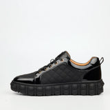 Mazerata Mens Pigale 38 Faux Patent Shoes In Black
