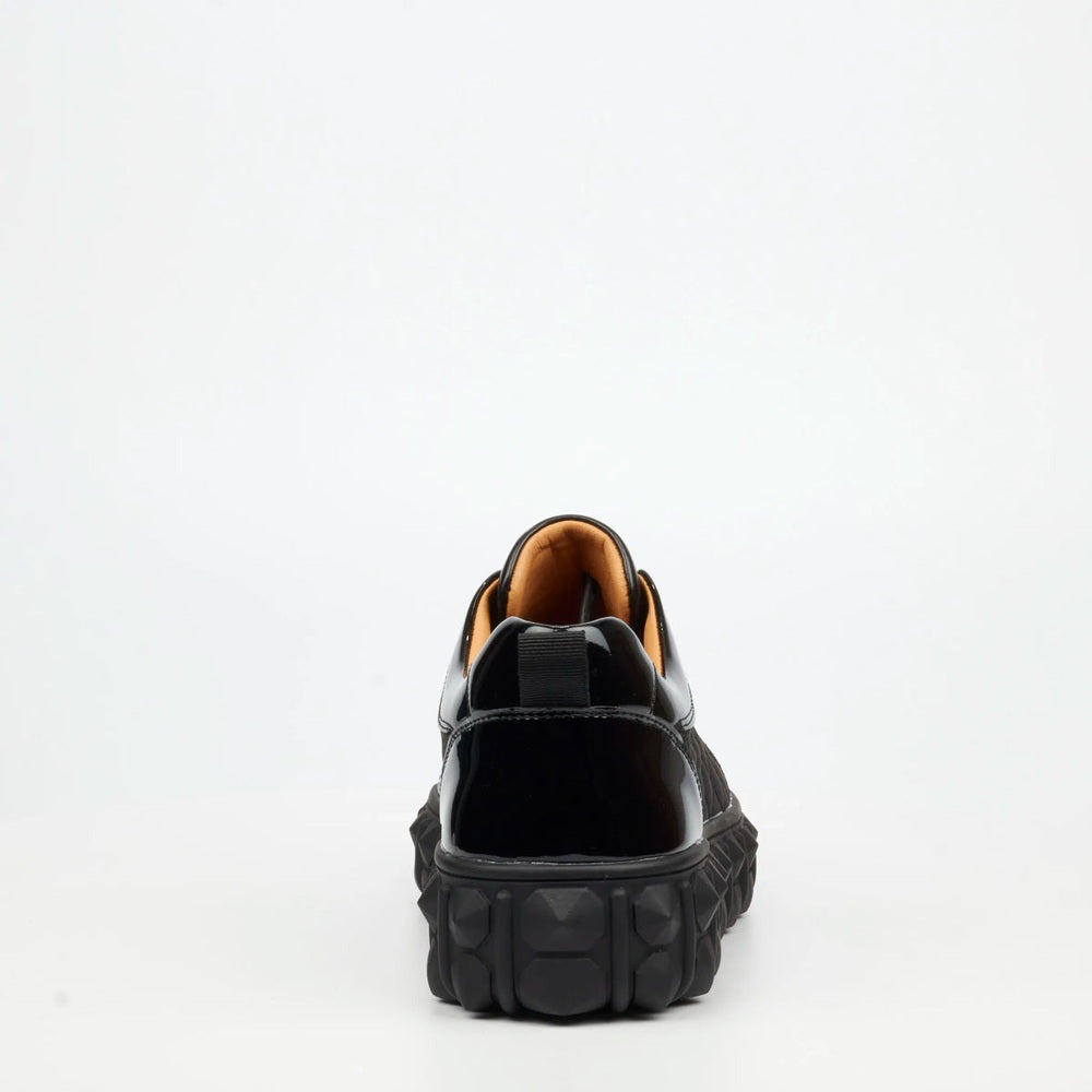 Mazerata Mens Pigale 38 Faux Patent Shoes In Black