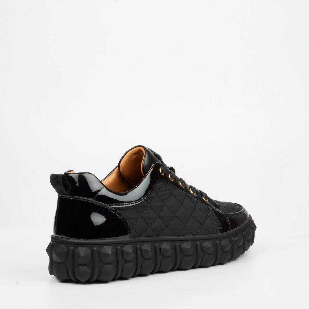 Mazerata Mens Pigale 38 Faux Patent Shoes In Black