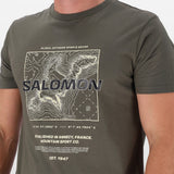 Salomon Mens Pioneer Short Sleeve T-Shirt In Olive