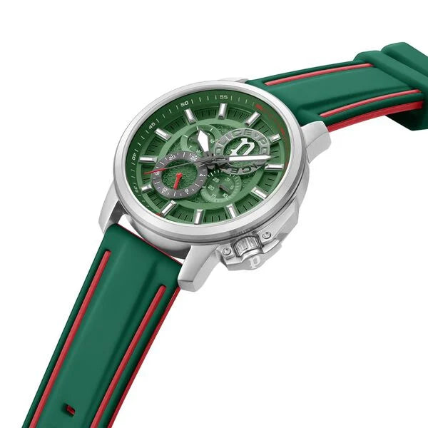 Police Red/Green Chrono Watch