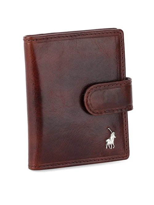 Polo Etosha Card Holder With Tab In Brown