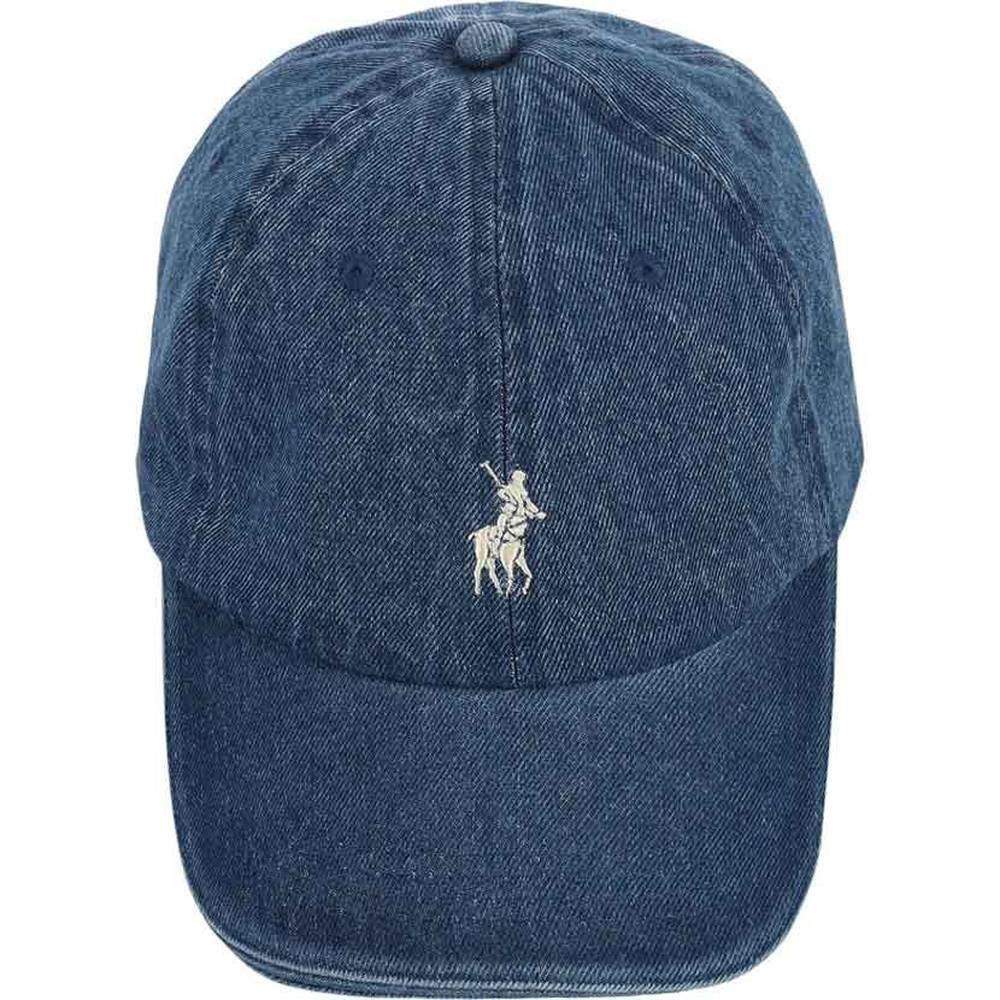 Polo Womens 6 Panel Denim Peak Cap In Indigo