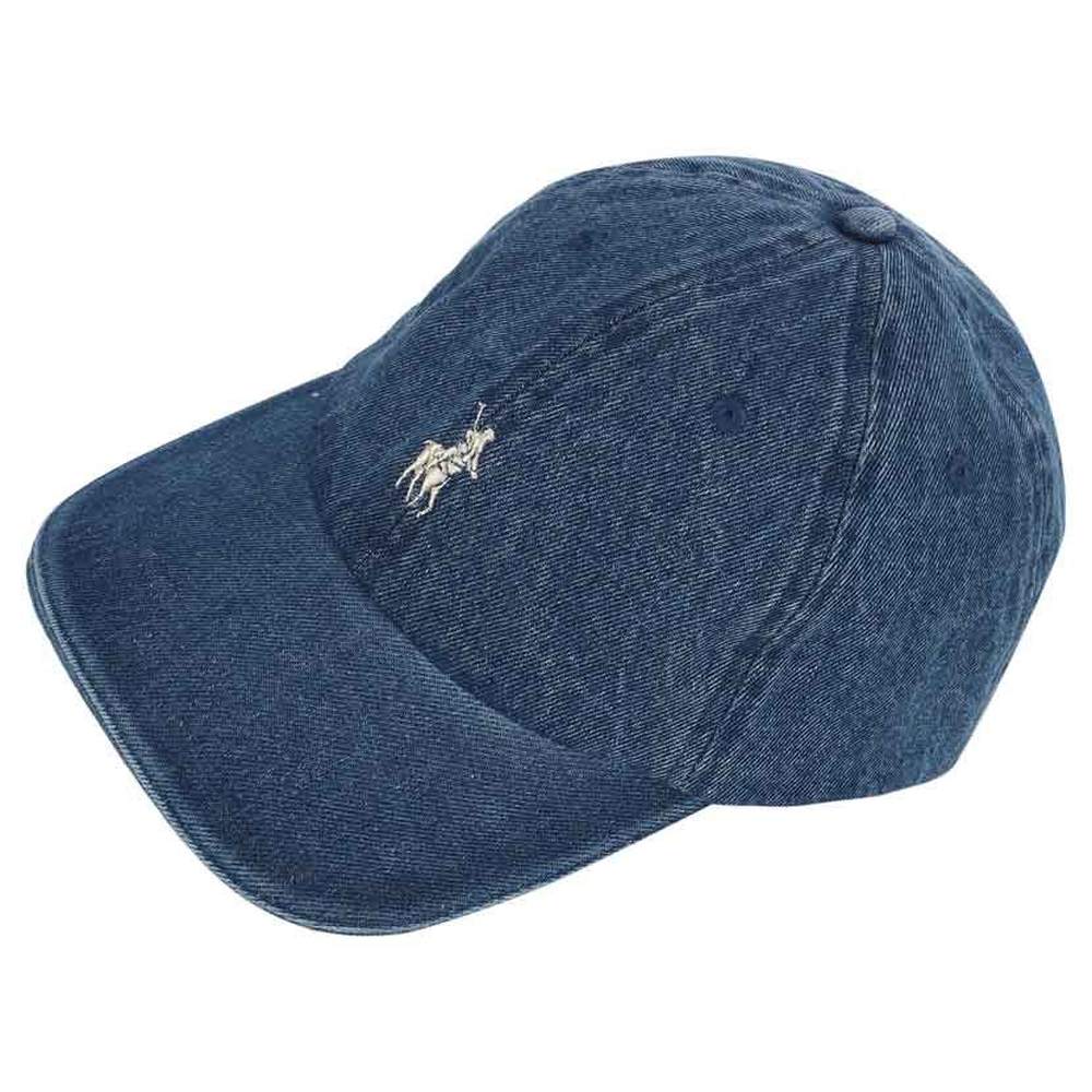 Polo Womens 6 Panel Denim Peak Cap In Indigo