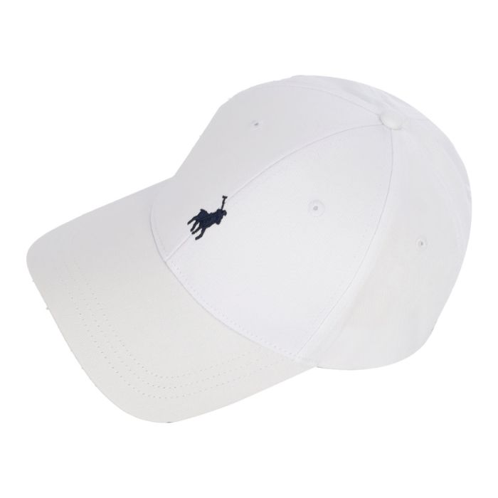 Polo 6 Panel Classic Peak Cap In White