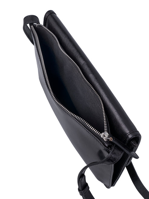 Polo Womens Newport Flapover Sling Bag In Black