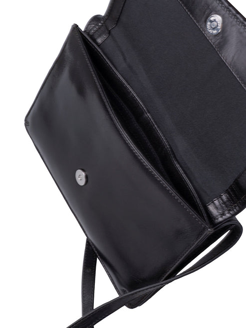 Polo Womens Newport Flapover Sling Bag In Black