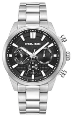 Police Silver And Black Watch