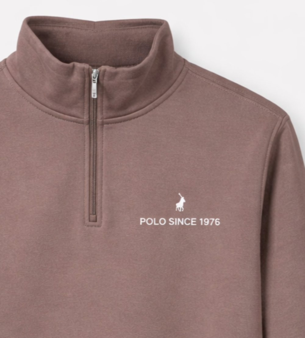 Polo Womens Harper Quarter Zip Top In Brown