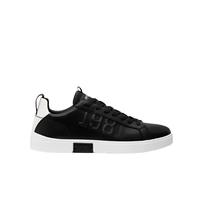 Replay Mens Polys 1981 Shoes Black And White