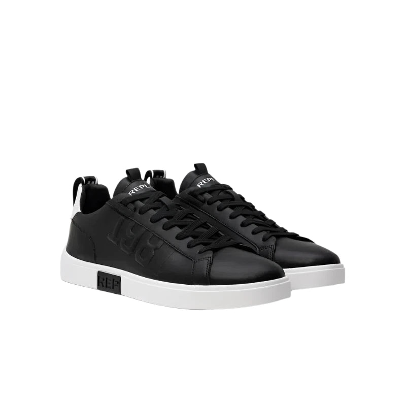 Replay Mens Polys 1981 Shoes Black And White