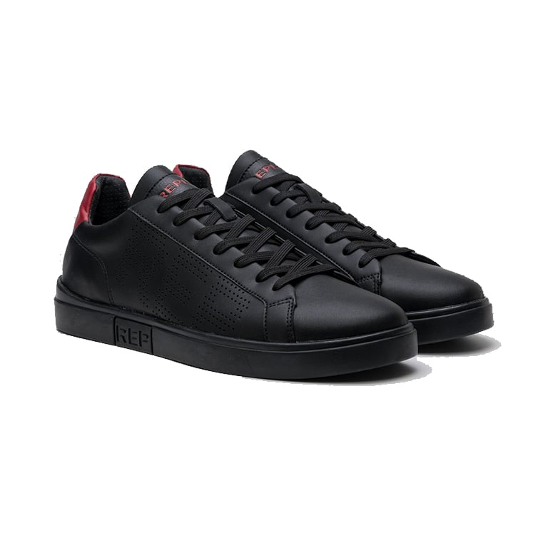 Replay Mens Polys Studio Shoes Black/Red