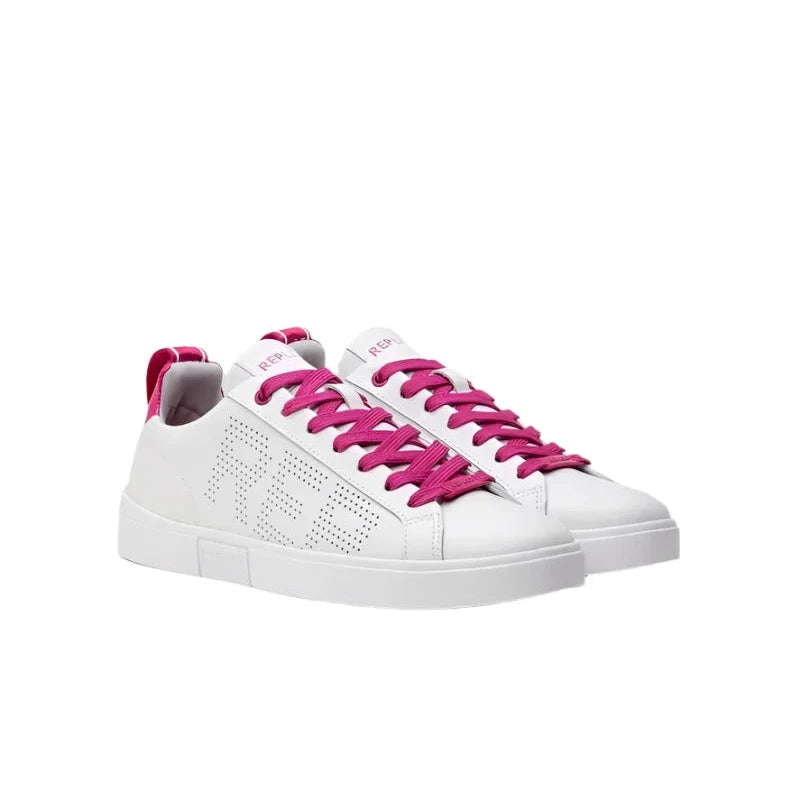 Replay Womens Polys Blink Shoes White And Pink