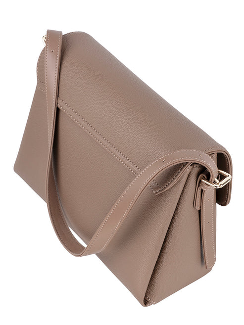 Polo Lyon Flapover Bag In Taupe
