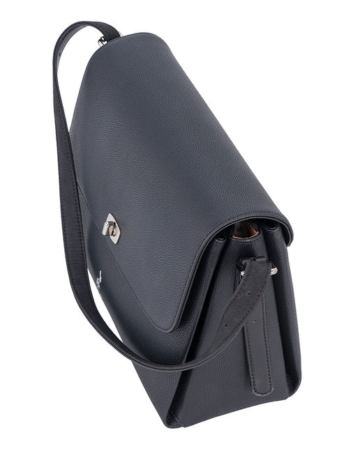 Polo Lyon Flapover Bag In Black