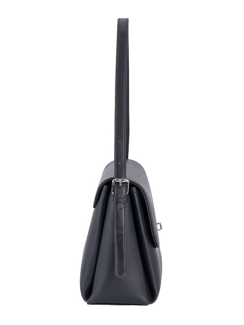 Polo Lyon Flapover Bag In Black