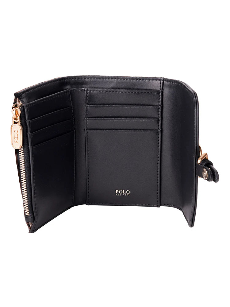 Polo Premier Compact Clutch Purse  Brown