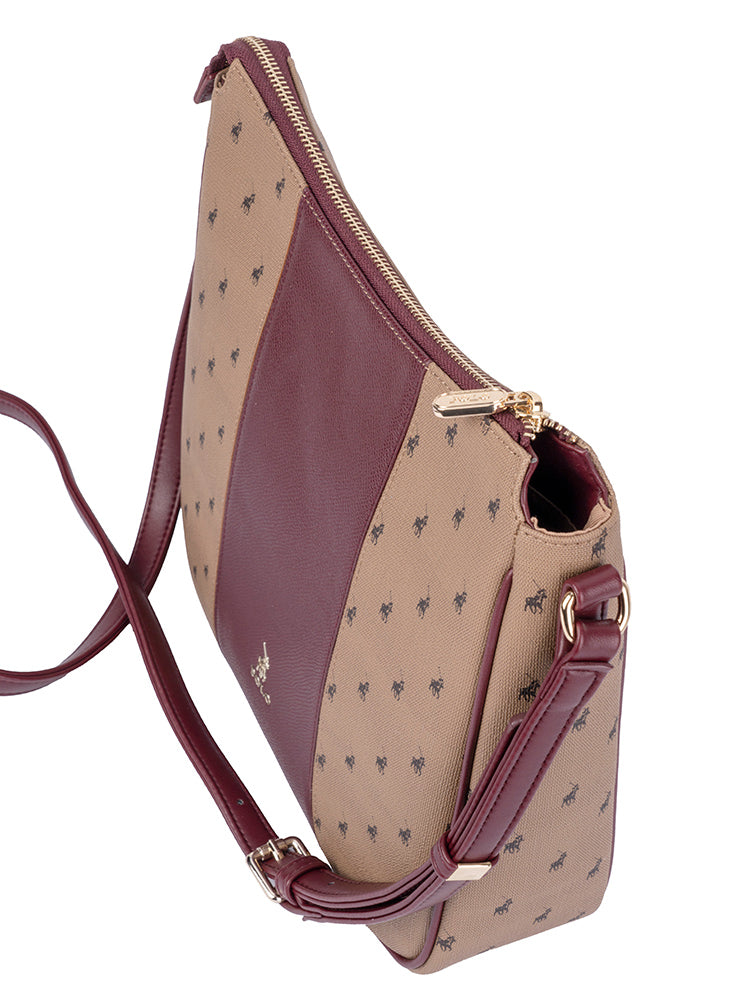 Polo Sonora Crossbody Bag In Burgandy