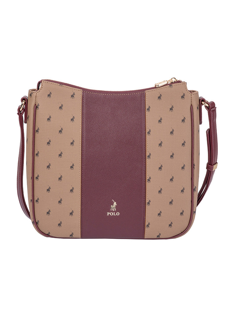 Polo Sonora Crossbody Bag In Burgandy
