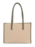 Polo Womens Palma Book Tote Bag In Beige And Olive