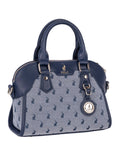 Polo Jacquard Small Shopper Bag In Navy