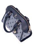 Polo Jacquard Small Shopper Bag In Navy