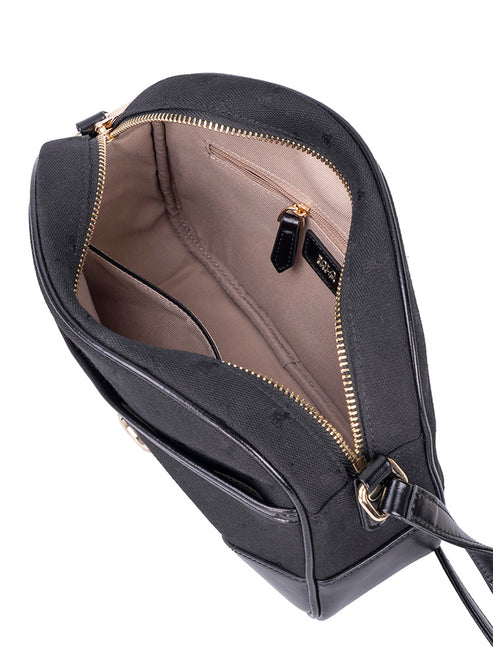 Polo Womens Jacquard Sling Bag In Black