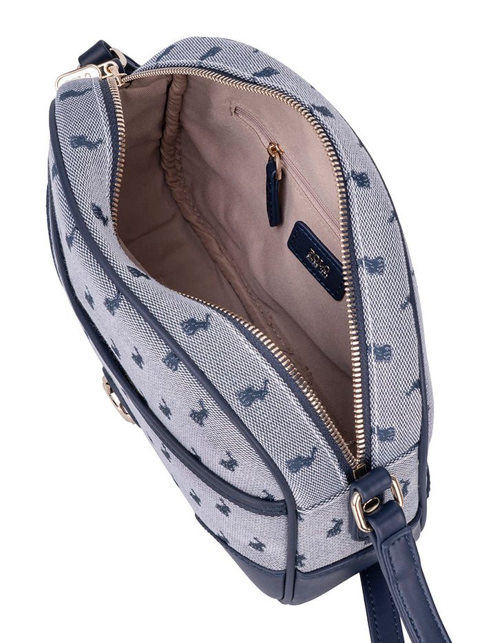 Polo Jacquard Sling Bag In Navy