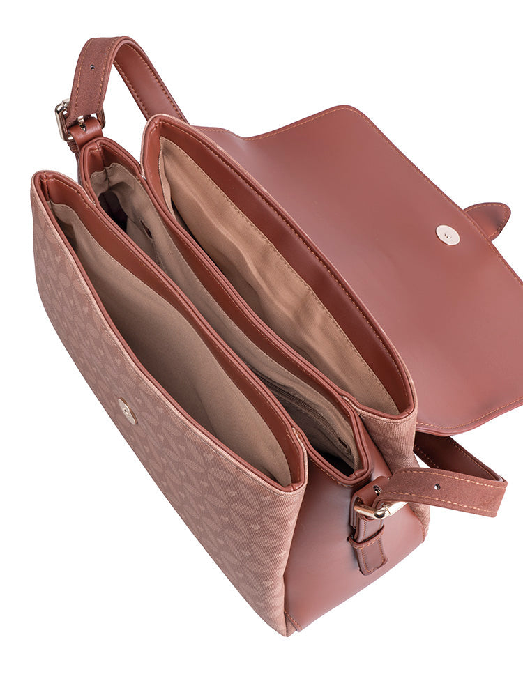 Polo Medina Flapover Shoulder Bag In Chestnut