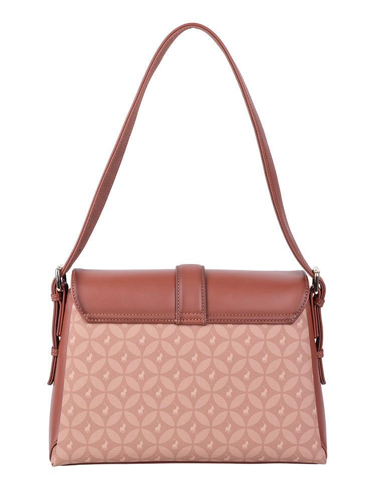 Polo Medina Flapover Shoulder Bag In Chestnut