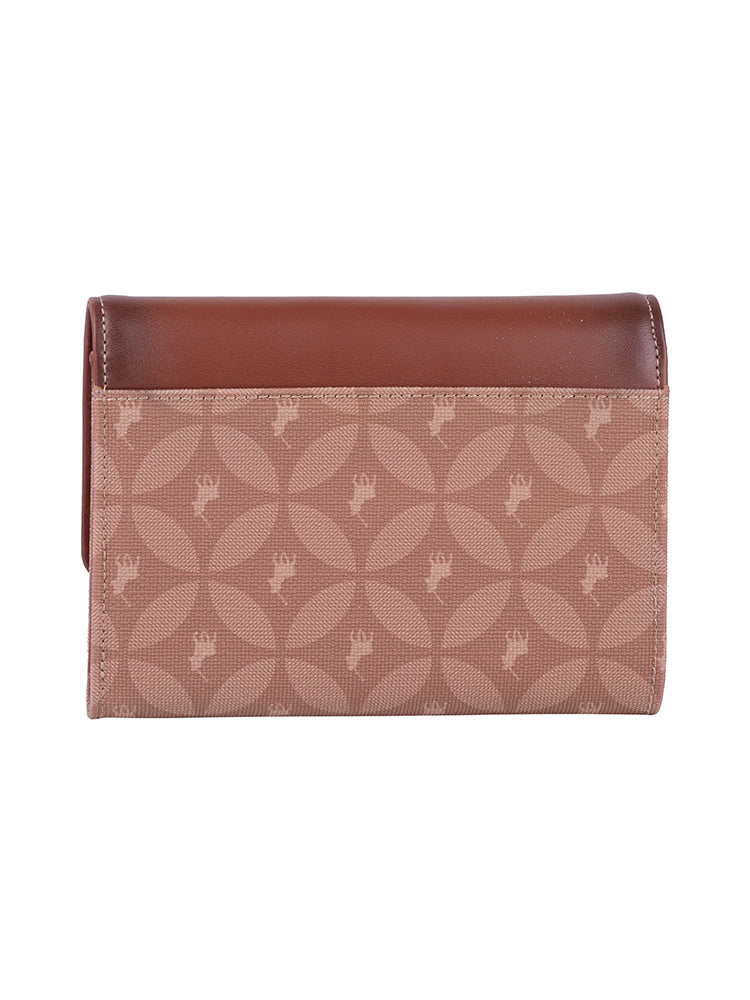 Polo medina Small Medium Trifold Purse In Chestnut