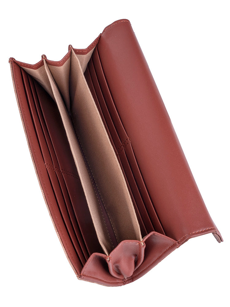 Polo Medina Trifold Purse In Chestnut