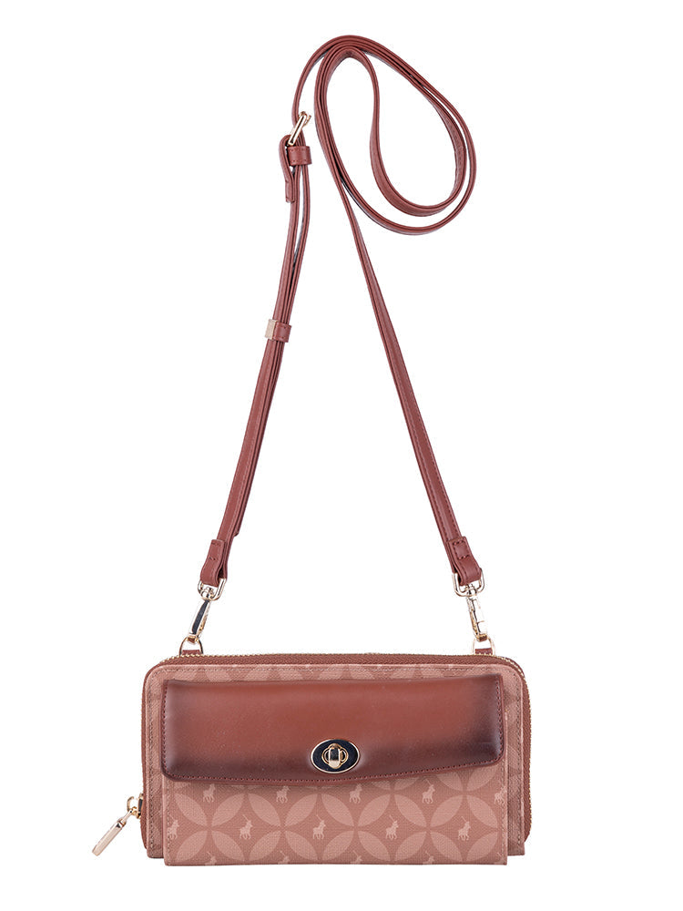 Polo Medina Small Phone Sling In Chestnut