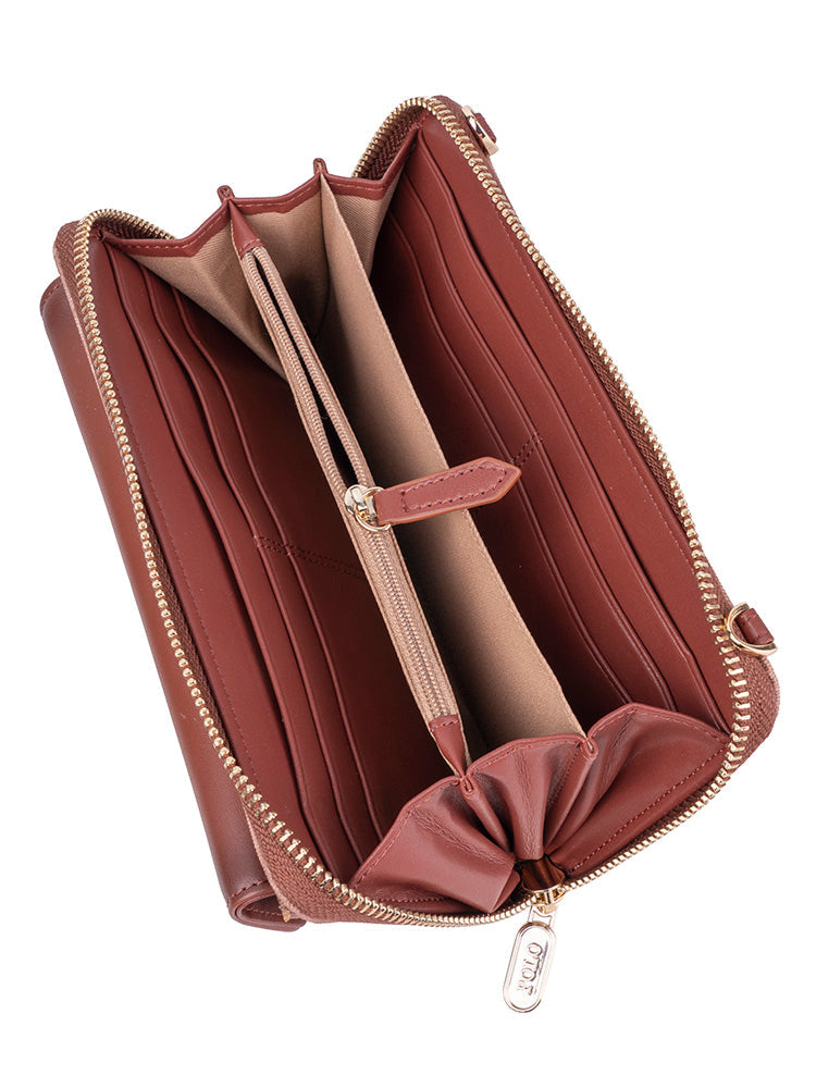 Polo Medina Small Phone Sling In Chestnut