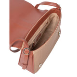 Polo Riviera Flapover Sling Bag In Tan