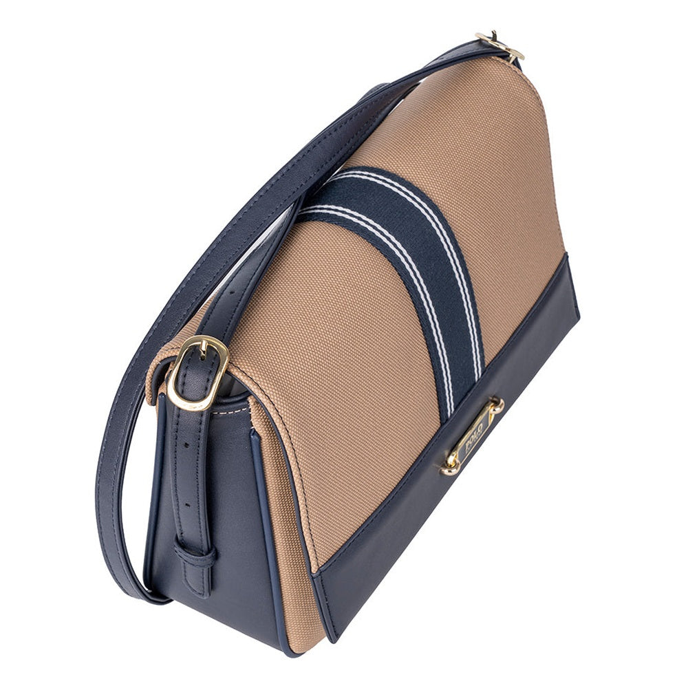 Polo Riviera Flapover Sling Bag In Navy
