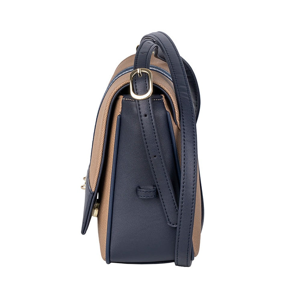 Polo Riviera Flapover Sling Bag In Navy